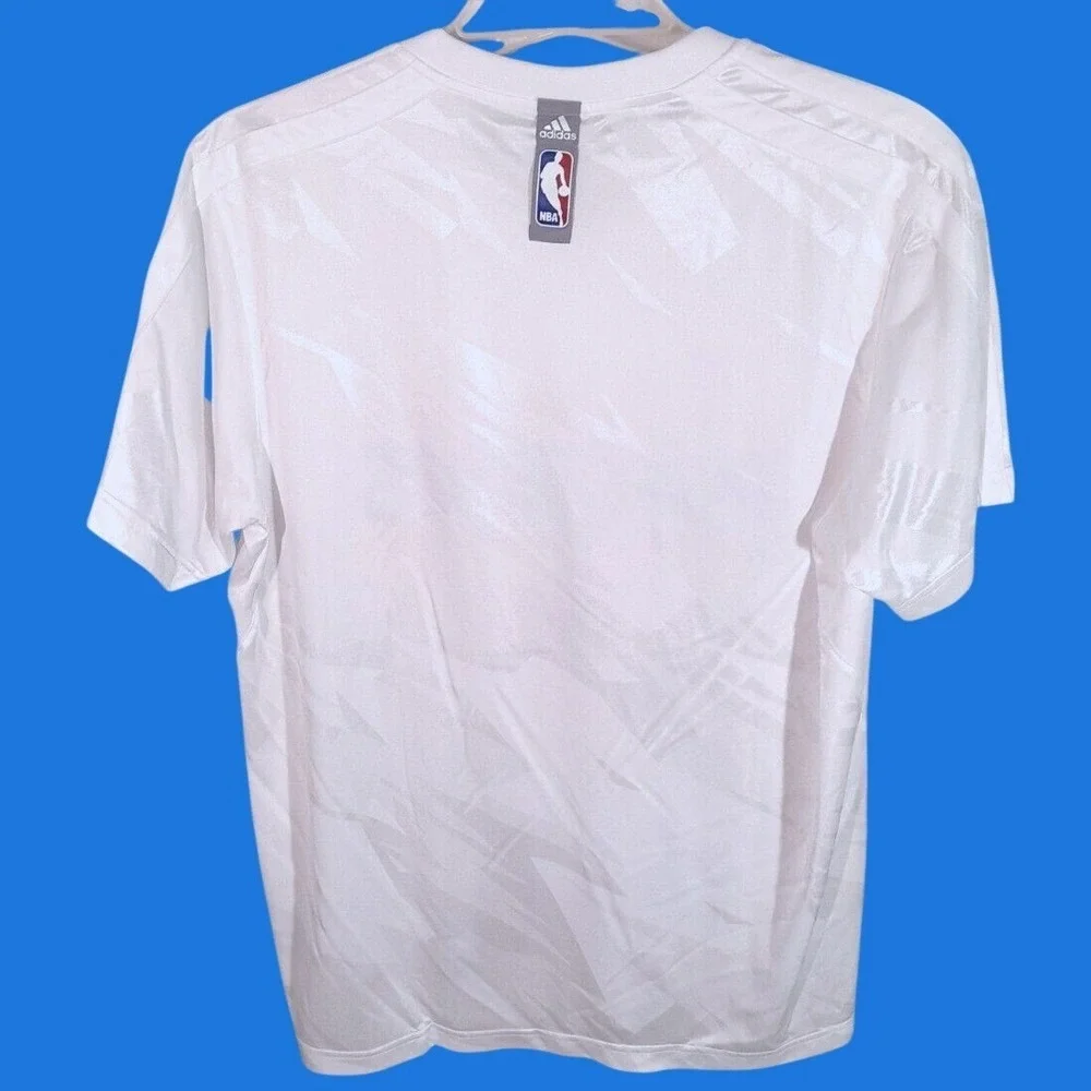 Adidas Indiana Pacers NBA Shirt Mens Large White Christmas Day Shooting Jersey